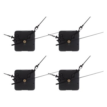 Miangastore Clock Making Parts Black Plastic Square Shape For Home Decoration 4Pcs 2.2X2.2X0.6In