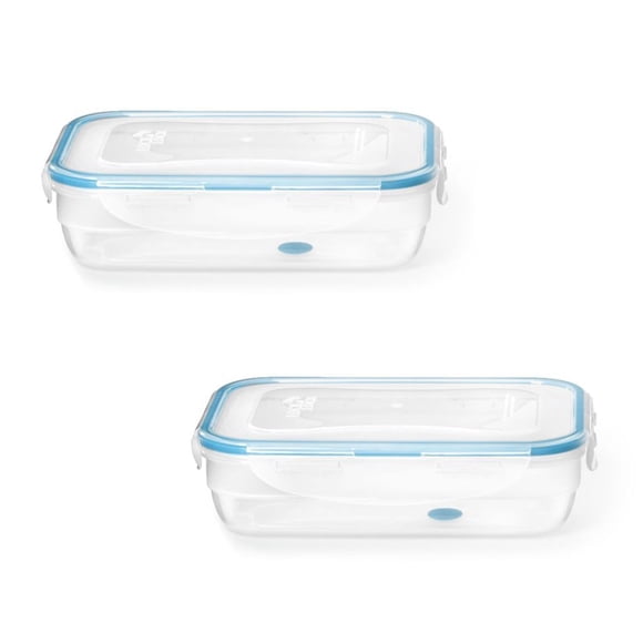 LocknLock - Ensemble de 2 Contenants en Plastique EasyMatch, Hermétiques et Étanches, Capacité de 850 ml, Bleu