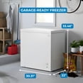 thumbnail image 4 of Kenmore 7 Cu.ft Chest Freezer with Convertible Fridge Function Garage Ready Adjustable Thermostat, White, 4 of 6