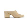 thumbnail image 3 of BLISSFUL STEP Sandales à Talons Hauts Blocs pour Femmes, Mules à Enfiler à Bout Pointu, Beige 8,5, 3 of 8