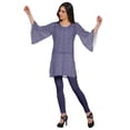 thumbnail image 3 of Moomaya Robe Tunique Mini à Manches Kimono Imprimées à Col Rond pour Femmes Vêtements, 3 of 5