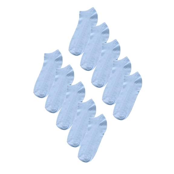 INSPIRE CHIC Women's Ankle High Elastic Cuff Low Cut Athletic Socks M Sky Blue