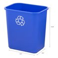 thumbnail image 2 of United Solutions 12 Pack Open Top Recycling Bin Space Saving Can, 7 Gallon, Blue, 2 of 6