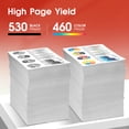thumbnail image 2 of JETTRON PG-260XL/CL-261XL Ink Printer Cartridge, for Canon TS5300/TS5320, Black/Tri-Color, 2 Count, 2 of 9
