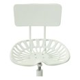 thumbnail image 1 of Carolina Classics Tabouret de Tracteur August avec Dossier en Blanc, 1 of 9