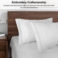thumbnail image 2 of Lirex Standard Pillowcases, 2-Pack White Microfiber Pillow Cover Set, 1800 Thread Count, Soft Durable, 2 of 7