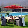 thumbnail image 1 of Costway Parasol Déporté de Patio 11 Pieds Rotation à 360 Degrés Inclinaison Extérieure avec Base Bourgogne, 1 of 8