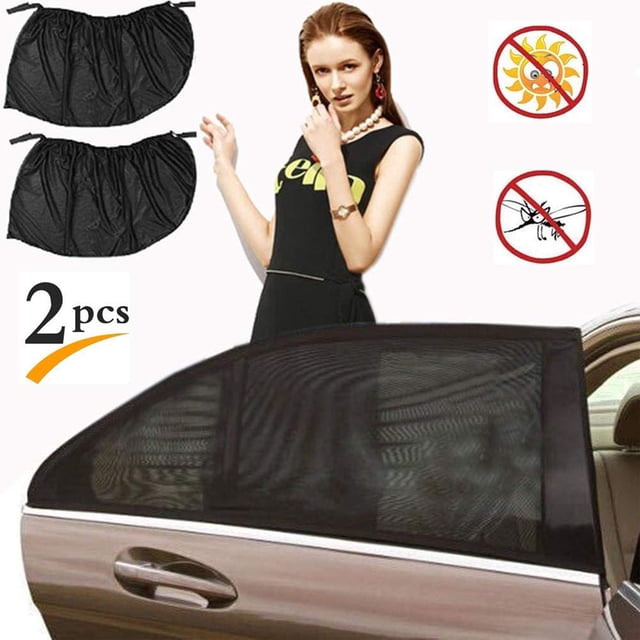 Car Window Shade for Baby,Car Window Shades for Side Windows Stretchable and Breathable Mesh Sun Shade for Car Window - Sun Glare, UV Rays and Privacy Protection