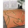 thumbnail image 3 of Ahgly Company Tapis de Zone Carré Orange Lavable en Machine, 6 Pieds Carré, 3 of 7