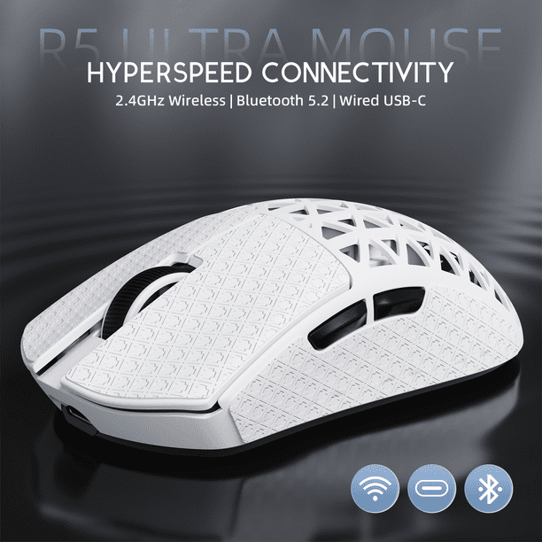 ATTACK SHARK R5 ULTRA ホワイト　ゲーミングマウス ATTACK SHARK R5 Ultra Carbon Fiber 8000Hz Wireless Gaming Mouse