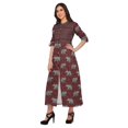 thumbnail image 3 of Moomaya Kurta à Manches Courtes Imprimée Kurti Indienne Vêtements d'Été pour Femmes, 3 of 5