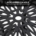 thumbnail image 4 of Outsunny Outdoor Side Table Cast Aluminum End Table with Umbrella Hole, 4 of 10