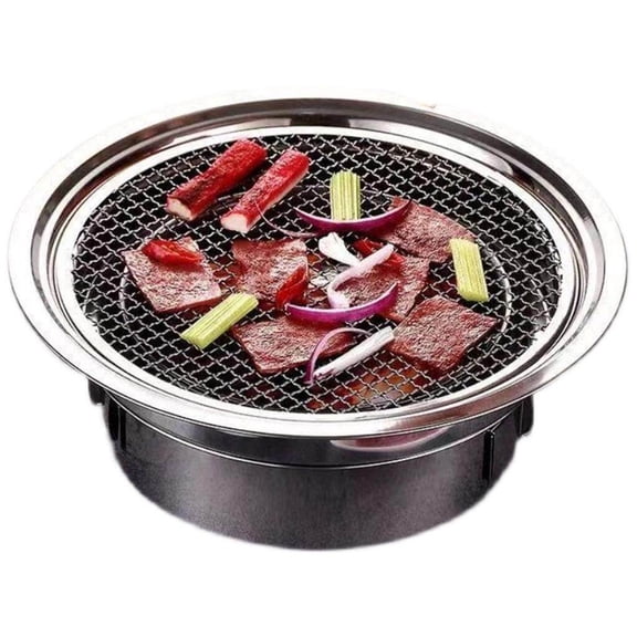 Barbecue Coréen au Charbon, Gril au Charbon Portable, Batterie de Cuisine, Casserole, mini Poêle Sans Grille à Assiettes