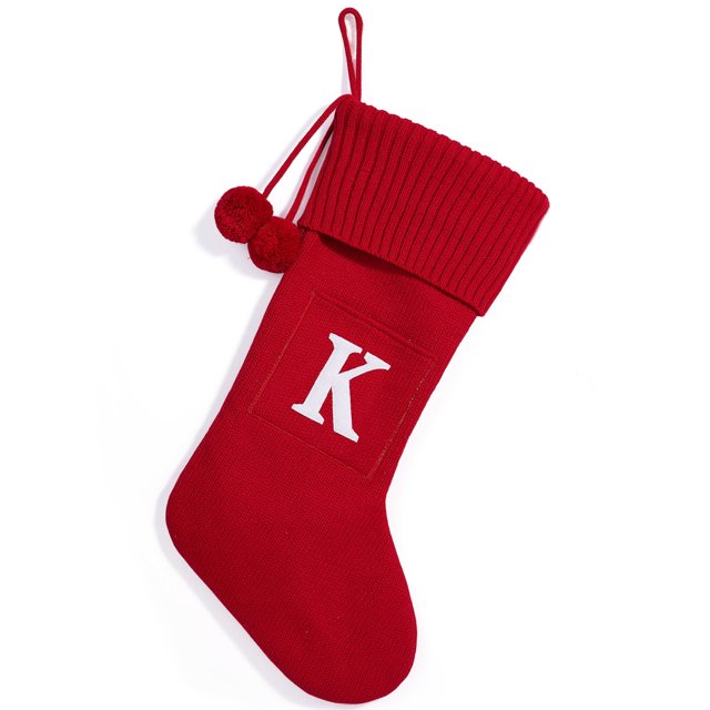 Maoww Knitting Pendant Decorations For Christmas Tree Unique Tree Trin Kets Christmas Alphabet Knitting Red K