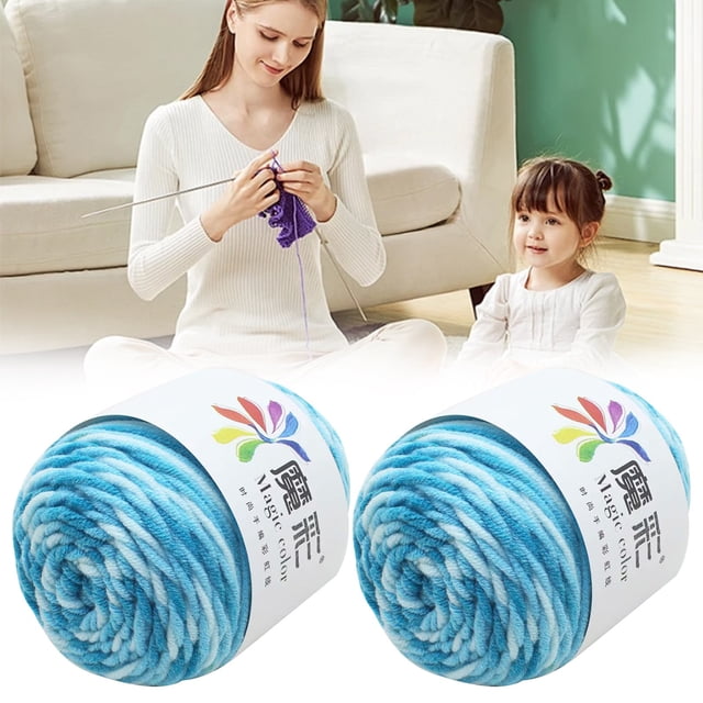 Bovemsi Clearance 2pc Crochet Kit Yarn 5 Of Rainbow Cotton Crochet DIY Sweater Scarf Line Cotton Wool Thread Cozy Cotton Wool Knitting Braided DIY Crochet