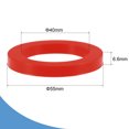 thumbnail image 2 of Unique Bargains 1-1/2' DN40 Silicone Rubber Flat Washer Quick Connector Gasket Red, 2 of 5