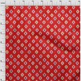 thumbnail image 4 of oneOone Soie Tabby Rouge Tissu Africain Aztech Robe Tissu Tissu Imprimé par la Cour 42 Pouces de Large, 4 of 4