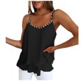 thumbnail image 1 of Débardeurs Cami pour Femmes Nouvelle Mode Été Col Rond Sans Manches Camis Tops Blouse Style B-28 Noir TG, 1 of 7