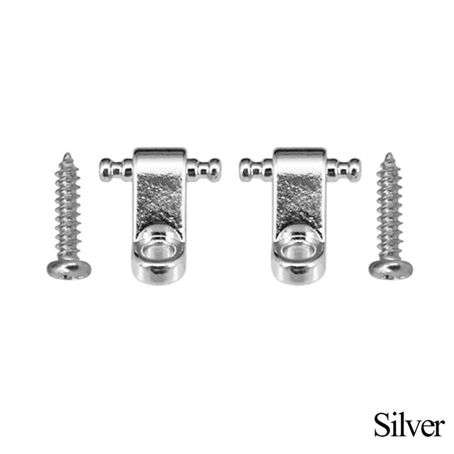 2 Pcs Support de Cordes à Rouleaux de Guitare avec Vis pour les Pièces de Guitares Électriques