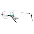 thumbnail image 2 of SA106 Rectangular Metal Frame Multi 3 Focus Progressive Reading Glasses Silver +3.0, 2 of 4