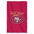 thumbnail image 1 of San Francisco 49ers 54"x84"Sweatshirt Blanket - Script Design, 1 of 1