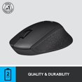thumbnail image 4 of Logitech M330 SILENT PLUS Wireless Mouse, 2.4GHz with USB Nano Receiver, 1000 DPI Optical Tracking, 2-year Battery Life, Compatible with PC, Mac, Laptop, Chromebook, Black, 4 of 7