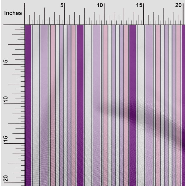 oneOone Cotton Poplin Fabric Multicolor Stripe Print Fabric By Yard 42 Inch Wide