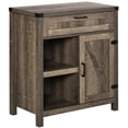 thumbnail image 1 of HOMCOM Rustic Barn Door Storage Cabinet Modern Farmhouse Buffet Sideboard, 1 of 10