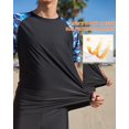 thumbnail image 4 of Charmo Mens Short Sleeve Gradient Swim Shirts Quick Dry UPF 50+ Sun Protection Rash Guards Running Hiking Swimming Tops, 4 of 9
