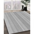 thumbnail image 3 of Ahgly Company Tapis d'Intérieur Lavable à la Machine, Carré, Transitionnel, Gris Argenté, Tapis de Zone, 5 Pieds Carré, 3 of 7