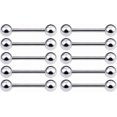 thumbnail image 1 of xianyou-Nipple Rings Tongue Rings Stainless Steel 14G 16G 18G Straight Barbells Piercing Jewelry, 1 of 4