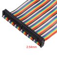 thumbnail image 3 of Unique Bargains IDC Rainbow Wire Flat Ribbon Cable 60P D-type FC/FC Connector 2.54mm Pitch 0.5m Length, 3 of 5