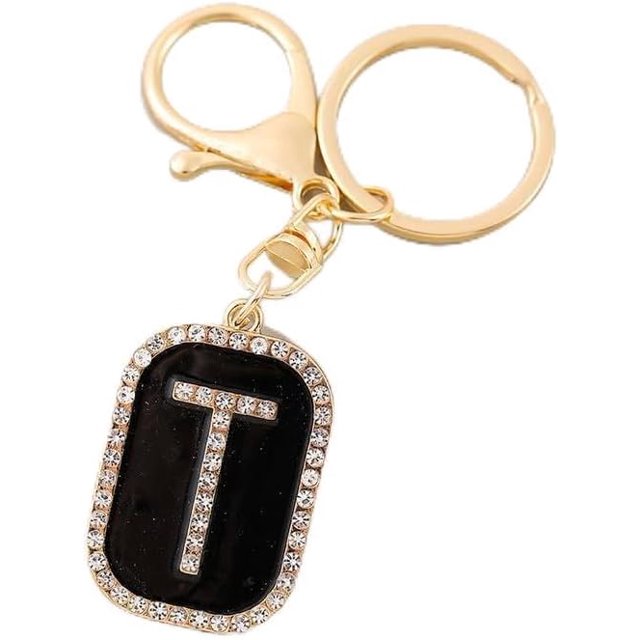 Letter Keychain,26 Letters A-Z Decorative Letter Keychain,Name Keychain for Women Girls Men Teenager Gift
