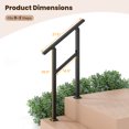 thumbnail image 3 of Costway 2 Pcs Main Courante pour Marches Extérieures avec Réglage d'Angle Flexible Trousse d'Installation, 3 of 9