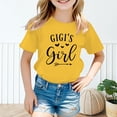 thumbnail image 2 of JAKANYQ T-shirts Graphiques Mignons pour Filles, Col Rond, Manches Courtes, Été, Décontracté, Jaune, 5-6 Ans, 2 of 5