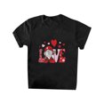 thumbnail image 2 of Hauts d'Été Grande Taille pour Femmes, Décontractés, Imprimés, Manches Courtes, Col Rond, T-Shirt Ample, Blouse, Hauts, T-Shirt à Col en V pour Femmes en Liquidation, 2 of 3