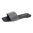 thumbnail image 1 of RKSTN Pantoufles pour Femmes Nouvelles Rétro à Bout Carré Chaussures Plates Sandales Décontractées à Strass Pantoufles,Pantoufles pour Femmes Intérieur Extérieur, 1 of 5