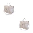 thumbnail image 1 of kurtrusly Style With Trendy And Spacious Tote Bag Fashionable And Versatile Messenger Bag creamy white 2Set, 1 of 6