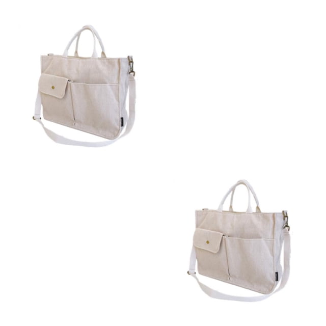 kurtrusly Style With Trendy And Spacious Tote Bag Fashionable And Versatile Messenger Bag creamy white 2Set