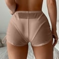 thumbnail image 3 of Plebaso Women's Mesh Shorts Beachwear See Through Bikini Bottom Summer Cover up Shorts with Drawstring, 3 of 6