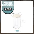 thumbnail image 4 of Sorbus Ensemble de 4 Grands Contenants Carrés Hermétiques pour Aliments – Garde-Manger Empilable Transparent, 4 of 8