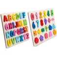 thumbnail image 2 of Alphabet Blocks Learning Puzzle | Wooden Educational Toys For Capital Letters And Numbers - Ideal For Early Learning In Kindergarten For Toddlers And Preschoolers, 2 of 6