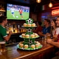 thumbnail image 4 of weibbin 3-Tier Paper Football Theme Cake Stand for Birthday Party Dessert Display, 12.5 Inches, Green, 4 of 6