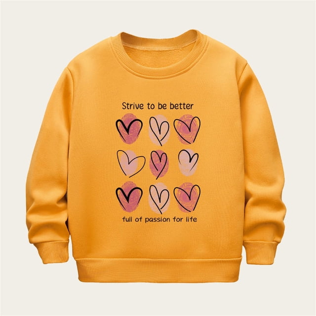 Cowsor Chandail de la Saint-Valentin pour Femmes, Mignon Cœur d'Amour, Graphique, Manches Longues, Chandails Décontractés à Col Rond, Hauts