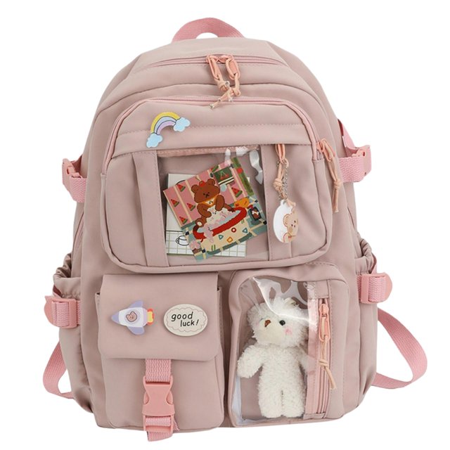 Women Backpacks Shoulder Bag Anti School Bags Handbags Rucksack pink