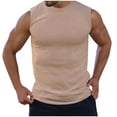 thumbnail image 1 of Timegard Tank Tops Men Crewneck Sleeveless Comfy Solid Color Casual Slim Fitting Tee Shirts Blouse, 1 of 5