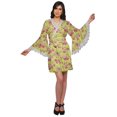 thumbnail image 2 of Moomaya Printed Bathrobe For Girls Bell Sleeves Robe For Women Crossover Robes, 2 of 6