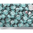 thumbnail image 3 of Soimoi Modal Satin Fabric Leaves & Rose Flower Print Fabric by Yard 42 Inch Wide, 3 of 3