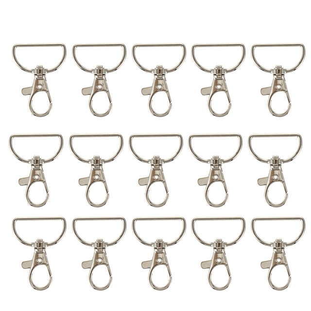 24pcs Lobster Clasp Swivel Snap Hooks D Ring Keychain Hook Lanyard Clips