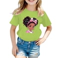 thumbnail image 1 of PMVFHDE Hauts pour Filles Hauts pour Fille Hauts pour Fille T-Shirts Tendance pour Fille T-Shirts Graphiques pour Filles T-Shirts Graphiques pour Enfant T-Shirt Graphique pour Filles Col Rond Manches Courtes T-Shirt Vert Pâle, 7-8 Ans, 1 of 5